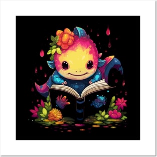 Axolotl Reads Book Posters and Art